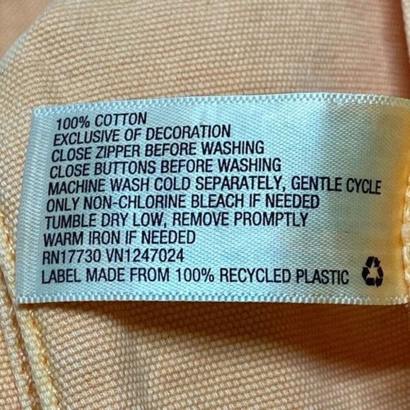Wild Fable Jean Jacket Women's Large Mellow Orange Denim Coat Canvas Pockets NWT - Picture 7 of 10